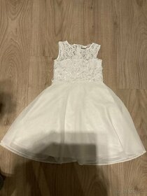 dívčí bílé šaty velikost 140 - 1
