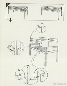Vyvýšená postel IKEA typ Vradal