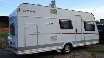 Dethleffs C´go 495, palandy, garáž, mover, klima, předstan
