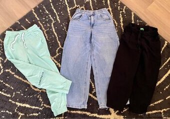 Sada dívčích kalhot - Zara, SAM,Benetton vel.9let top stavu