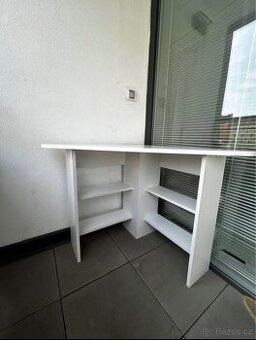 Rohový psací stůl CORNER - bílá