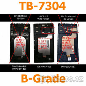 Original LCD displej/dotyk/ramecek Lenovo TB-7304 Wifi