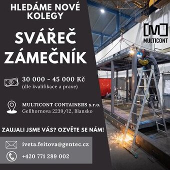 Zámečník/svářeč- Blansko - výroba kontejnerů