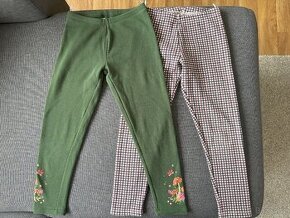 Dvoje zateplené legíny zn. C&A - vel. 134/140