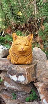 Zahradní dekorace- Dřímající kočka 1