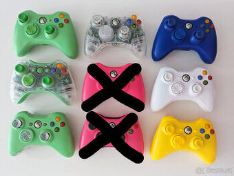 Barevné ovladače Xbox 360 - jako nové, Praha