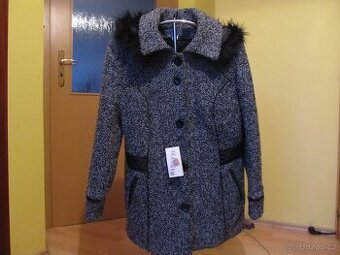 Dámský podzimní/zimní 3/4 kabát vel. 44-46