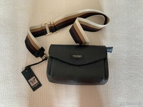 Černá kožená kabelka - crossbody