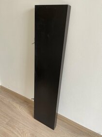 Nástěnná police, černohnědá 110x26 cm