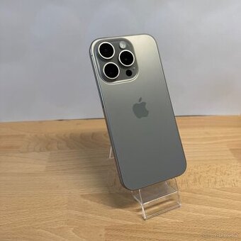 iPhone 15 Pro 256GB, nature, 100% baterie, eSIM (rok záruka)