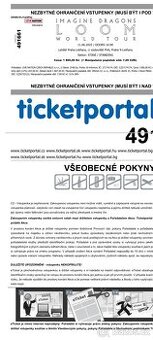 2 lístky Imagine Dragons