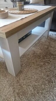 Konferenční stolek MARKSKEL 60×110 bílá/dub
