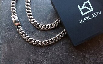 NOVÝ masivní pánský nerezový náhrdelník Kalen - š. 12 mm