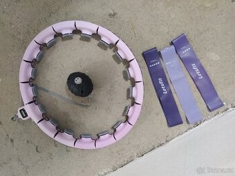 Hula hoop se závažím + gumy