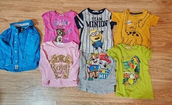 tričko krátký dlouhý rukáv, košile H&M vel 92,18 - 24 měsíců