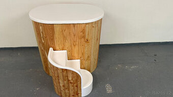 Ochlazovací káď s víkem ,schůdky k sauně