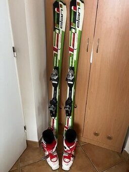 Prodám dětské lyže 140 cm + boty