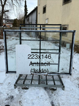 Hliníkové okno 1460x2230 FIX, 3-sklo