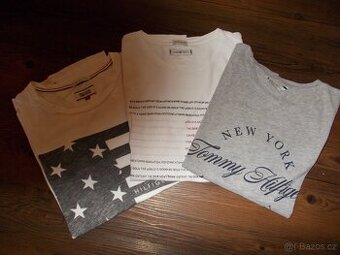 TŘI PĚKNÁ TRIKA ZN.TOMMY HILFIGER V.S/M TOP STAV
