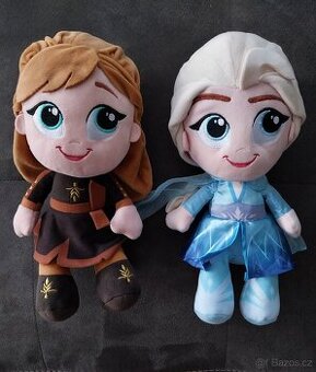 Plyšová Anna a Elsa cca 30cm