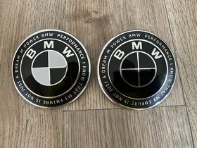 BMW 1x Znak kapota 82mm / kufr 74mm 50th jahre -černý - 1
