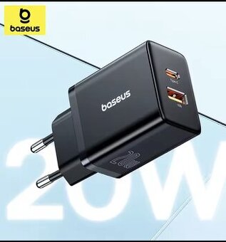 20W nabíječka USB C+A Baseus