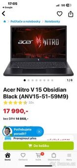 Prodam, Vymenim acer nitro v15 za macbook