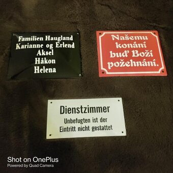 Smaltované cedulky + cedule pivní motiv viz.foto