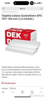 Prodám polystyren 160mm - 1