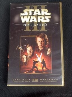 Originální VHS kazeta Star Wars 3 - Pomsta Sithů