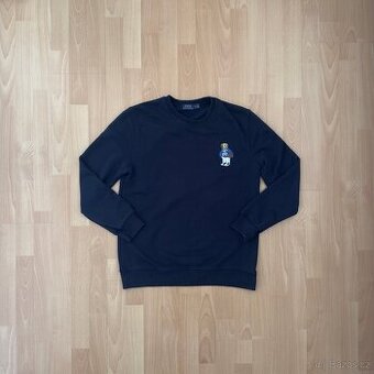 Ralph Lauren Polo modrá mikina s motivem medvěda