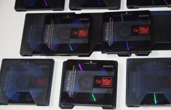 MD minidisc SONY 74min., s obaly, sada 9ks