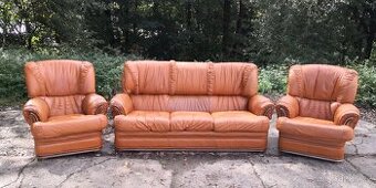 Kožená sedací souprava 3+1+1