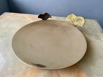 Starožitná mosazná Miska Na Ovoce S motivem Velrybího Ocasu