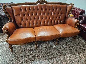 KOŽENÁ SEAČKA V ANGLICKOM ŠTÝLE,V TOP STAVE 3+1+1