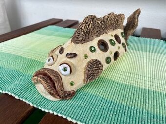 keramický svícen - ryba