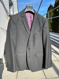 Pánský oblek černo/šedý vel. 54