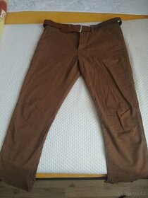 Pánské hnědé kalhoty H&M vel. L SKINNY FIT - 1