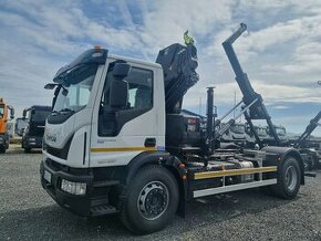 NOVÉ IVECO 180E28 RUKA HIAB 158  + NOSIČ KONTEJNERU 10T