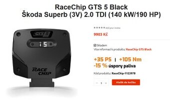 RACE GTS BLACK TDI 140kw Škoda Superb VW Passat Seat