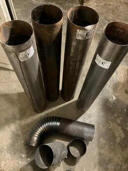 Komínová kouřová roura, koleno průměr 150mm, 4x metrová a ko - 1
