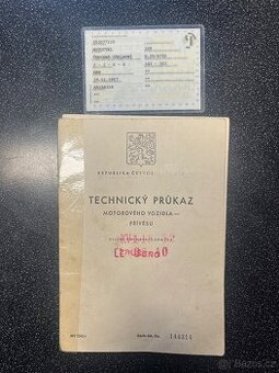 Technický průkaz Jawa 250