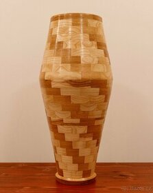 Dřevěná Segmentová váza 56cm - 1