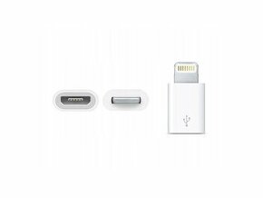 adaptér microUSB na APPLE LIGHTNING, bílý