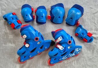 Dětské brusle Oxelo 28-30 včetně chráničů 2XS