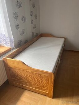 Postel masiv jednolůžko 200x90