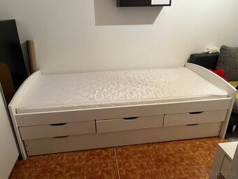 Postel s výsuvným lůžkem 90x200 cm