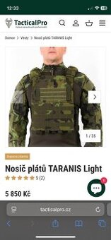 Taktická vesta od TacticalPro - taranis light