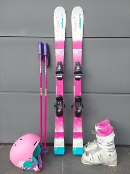 Dívčí lyže ELAN LIL MAGIC, 130 cm + hůlky + lyžáky + přilba