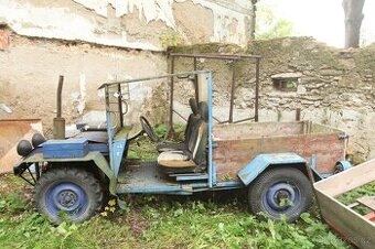 Malotraktor trabant s korbou